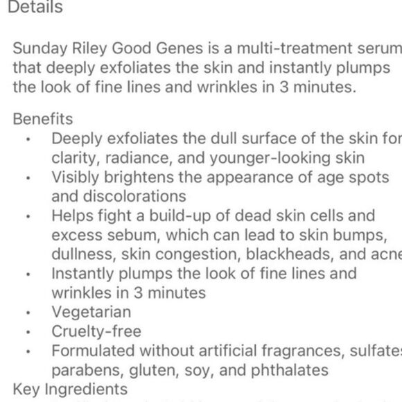 $5 🌙‎ Sunday Riley Good Genes Lactic Acid Treatment - Picture 8 of 9